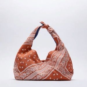 Zara Bandana Midi Bucket Bag - NWT